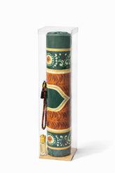 Luxury Islamic Prayer Gift Box – Premium Velvet Janamaz, Aqeeq Tasbeeh & Oudh Attar in Acrylic Gift Case