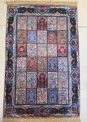 Dark Colored Islamic Double-Coated Ottoman Prayer Rug